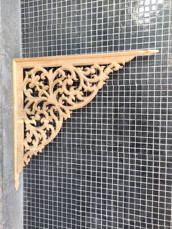 moldura puerta marco arco asia madera 70x70x3_5 1par